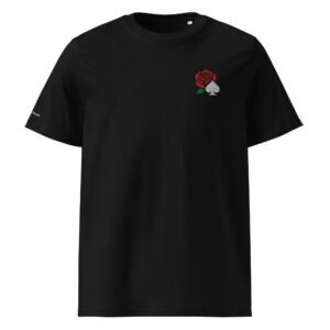 Playera negra Rosa y Espada