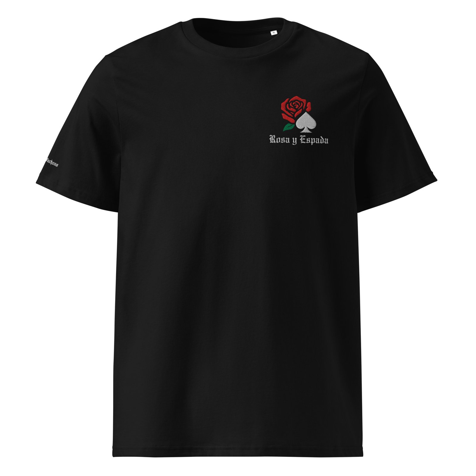 Playera negra Rosa y Espada Nací Fachoso